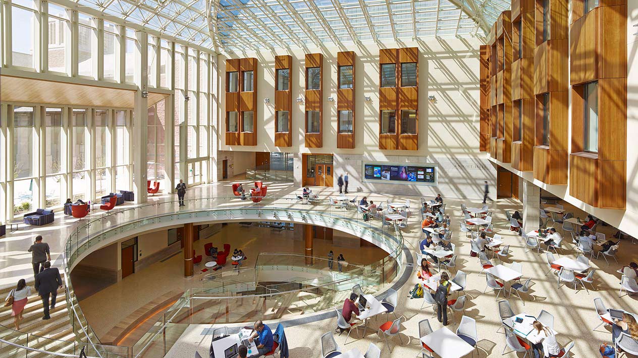 Interior of WashU Olin School of Business