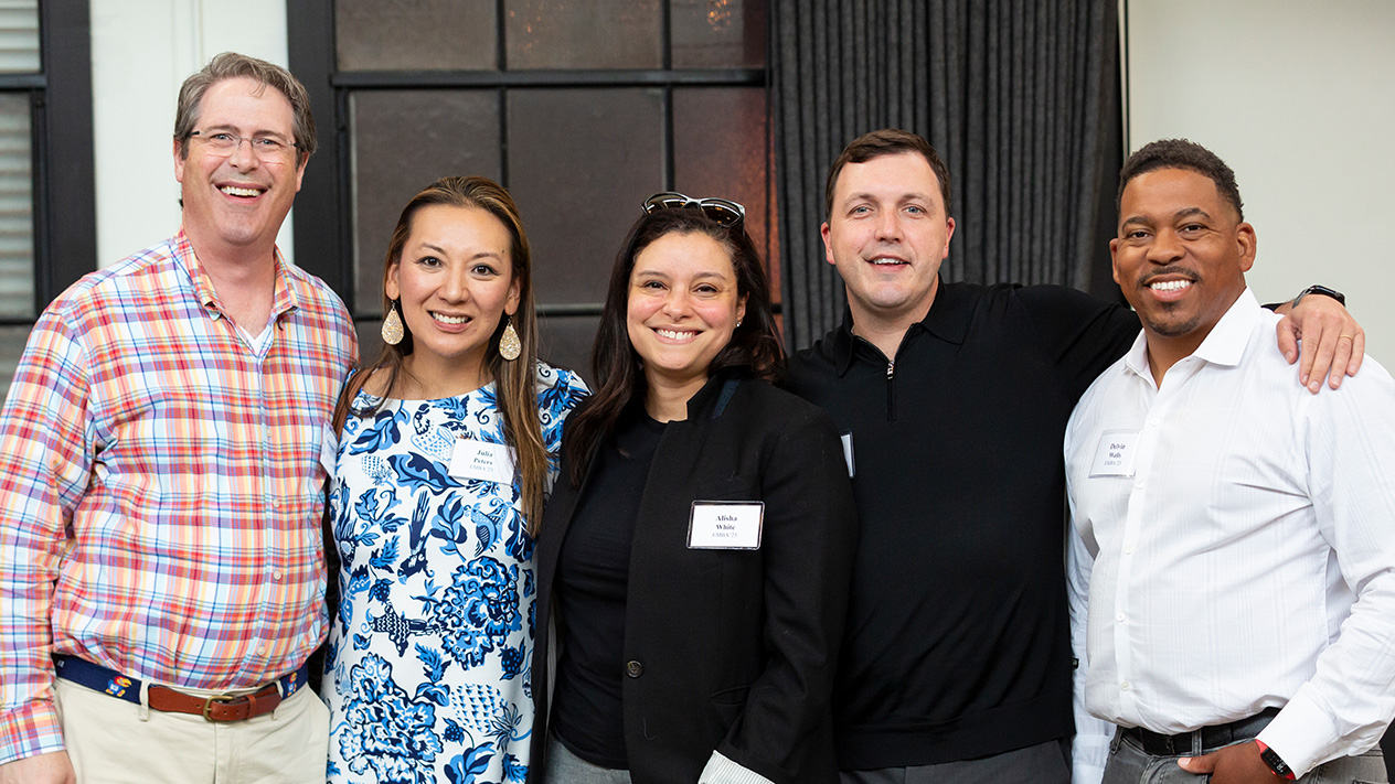 Olin alums at a local happy hour