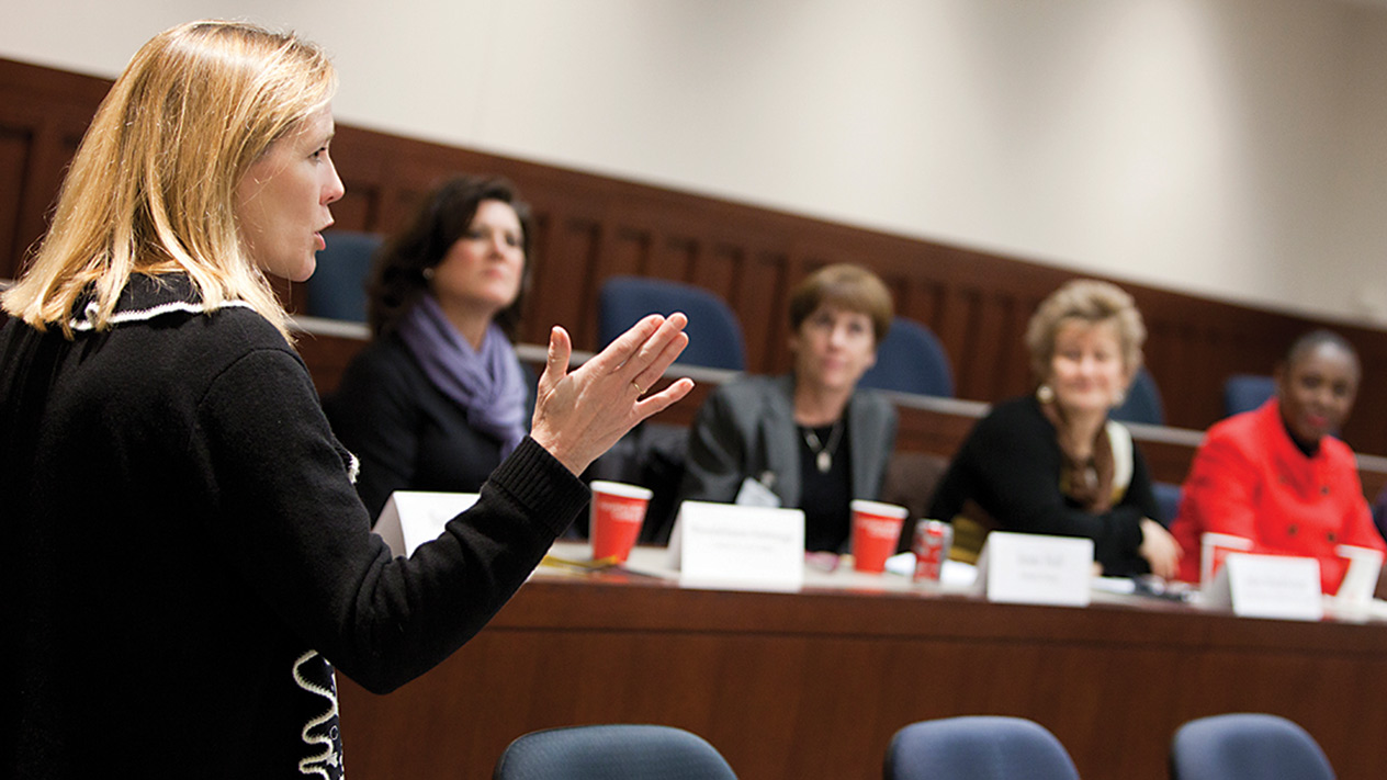 Students studying for an Advance Certificate at the Olin School of Business