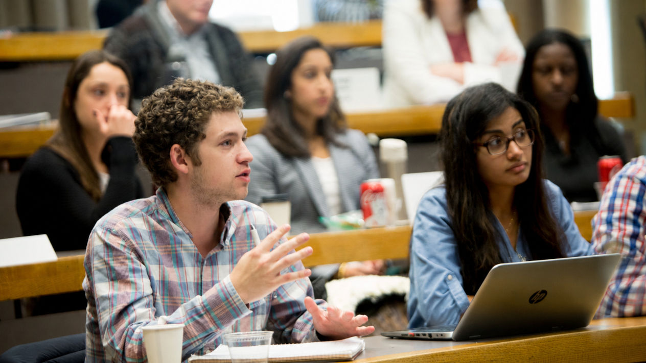 Flex MS in Finance professor lecturing in a classroom