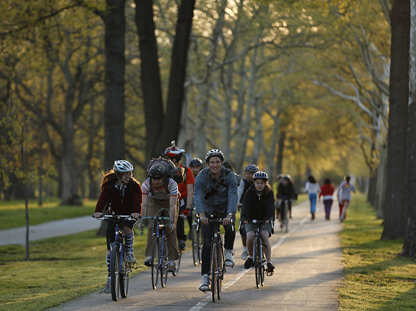 biking in Forest Park