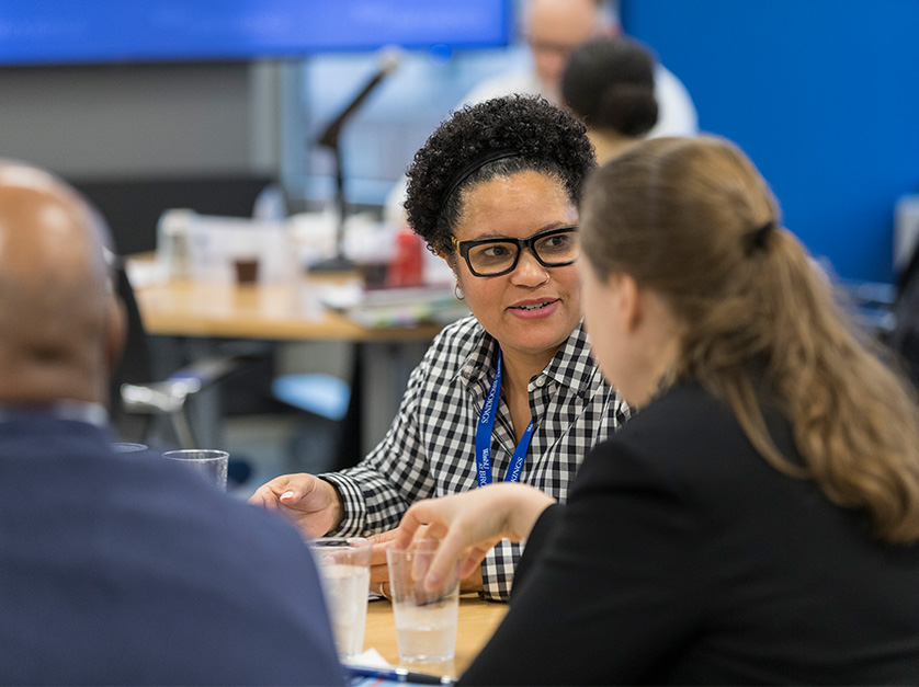 An executive education student in an open enrollment course