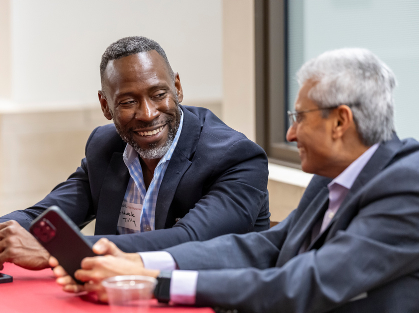 This is the Business of Health Spring Symposium presented by Washington University’s Olin Business School in Knight Hall.