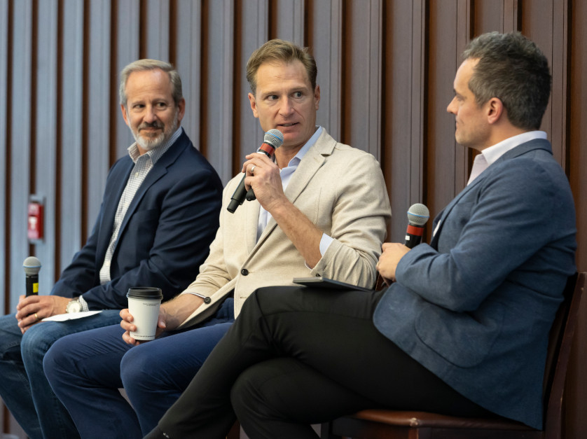 This is the Business of Health Spring Symposium presented by Washington University’s Olin Business School in Knight Hall.