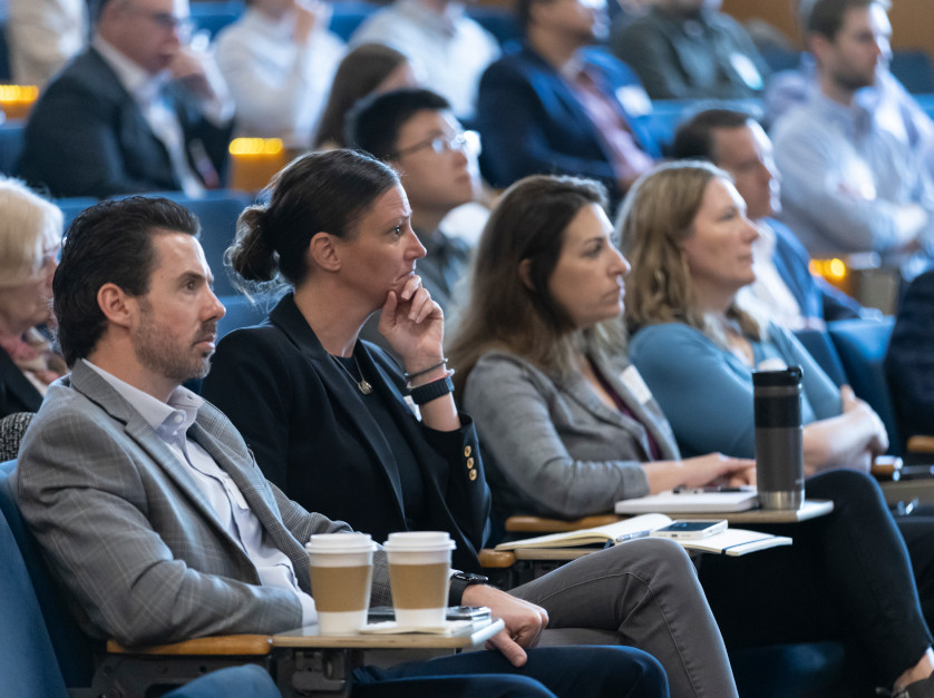 This is the Business of Health Spring Symposium presented by Washington University’s Olin Business School in Knight Hall.