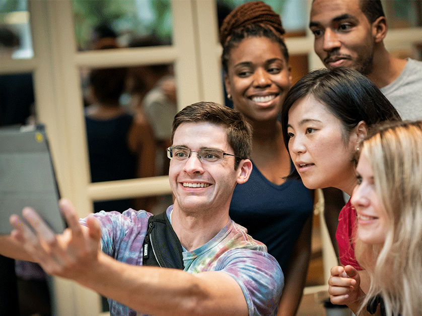 MBA students taking a selfie