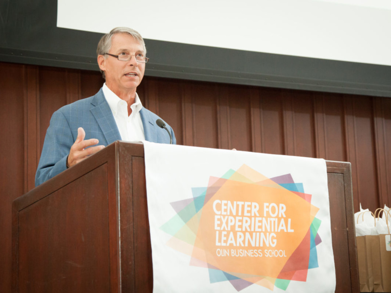 Al Kent, Program Director for Olin/United Way Board Fellows presenting to nonprofit partners.