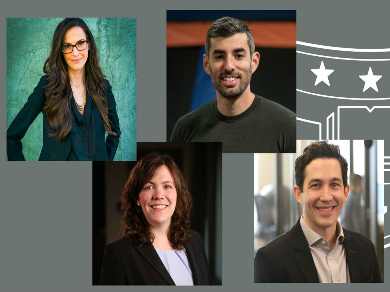 Jessica Fischer, CPA, BSBA ’06, MSBA ’06; Jeff Platt, BSBA ’06; Mark C. Pydynowski, BSBA ’04; Amanda Signorelli, BSBA ’13
