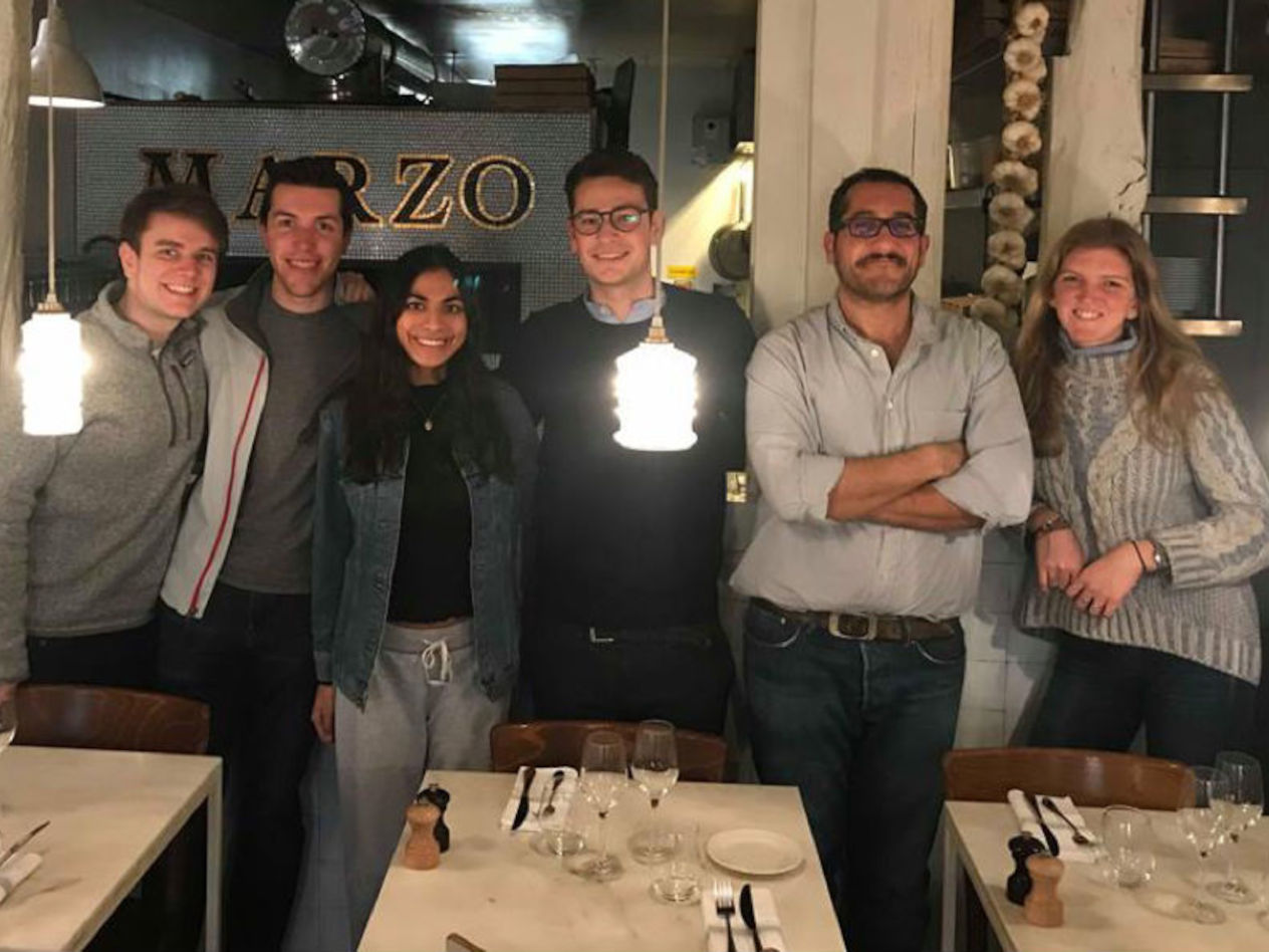 Riana Nigam, BSBA ’19 poses for a group photo