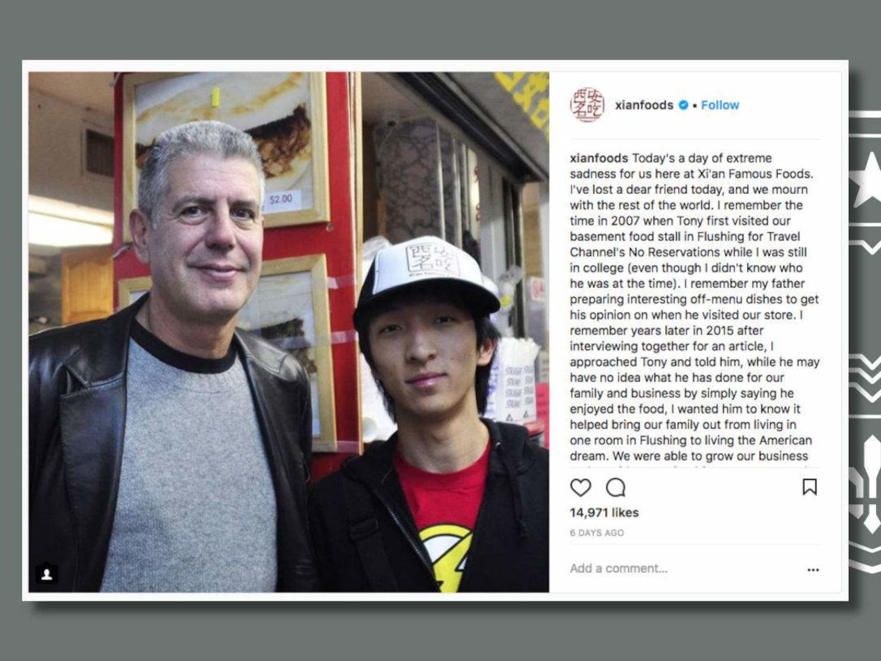 Alum honors Bourdain, donates to suicide prevention