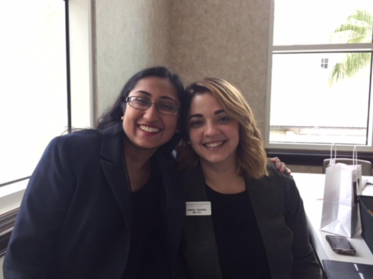 WashU MBA students Brinda Gupta (left) and Jessica Sanchez at The Consortium’s Orientation Program in Orlando.