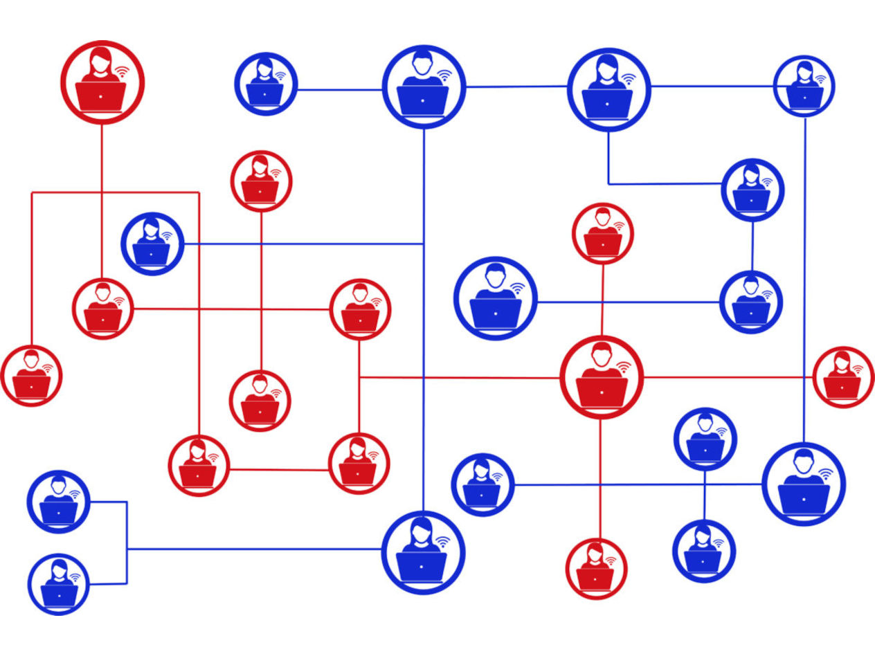 Red and blue states - stock image