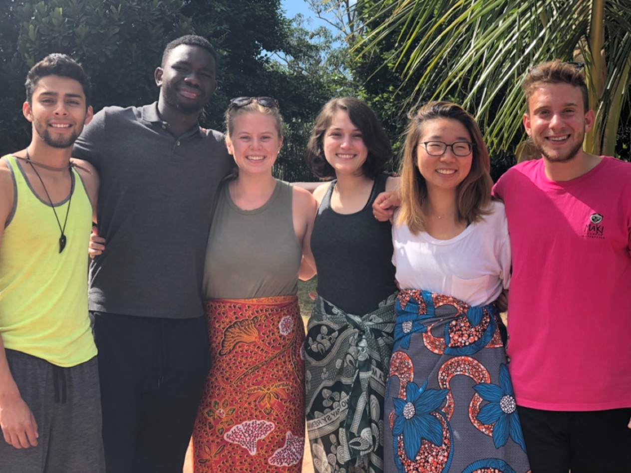 Xavier Bravo, LA 2019; Nick Murira, BSBA 2019; Caroline Suppiger, BSBA 2020; Lucie Kirk, LA 2020; Daun Lee, LA 2020; and Jonno Schneider, BSBA 2020.