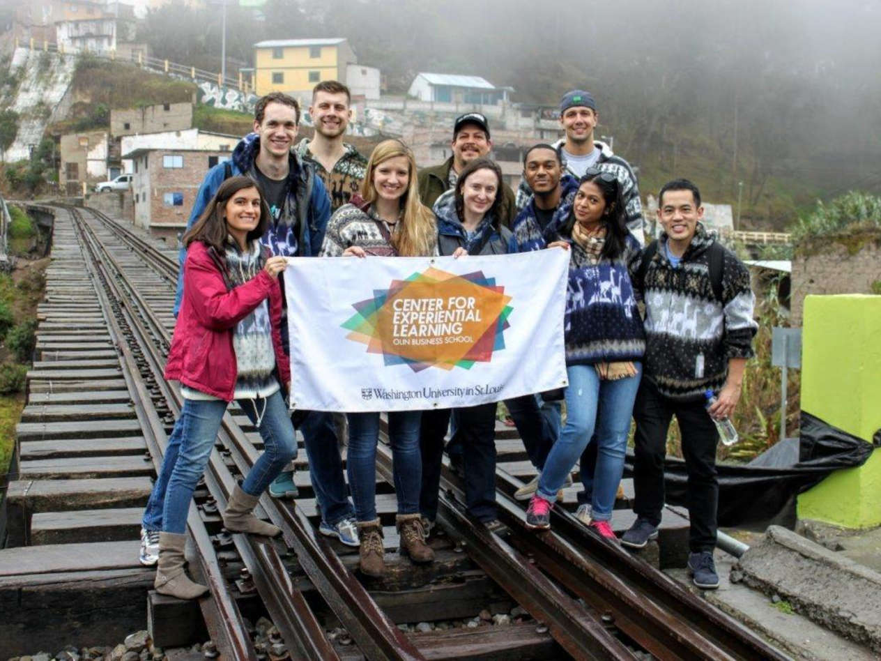 Olin CEL team working on the ground in Alausi, Ecuador for the Maria Lida Foundation.