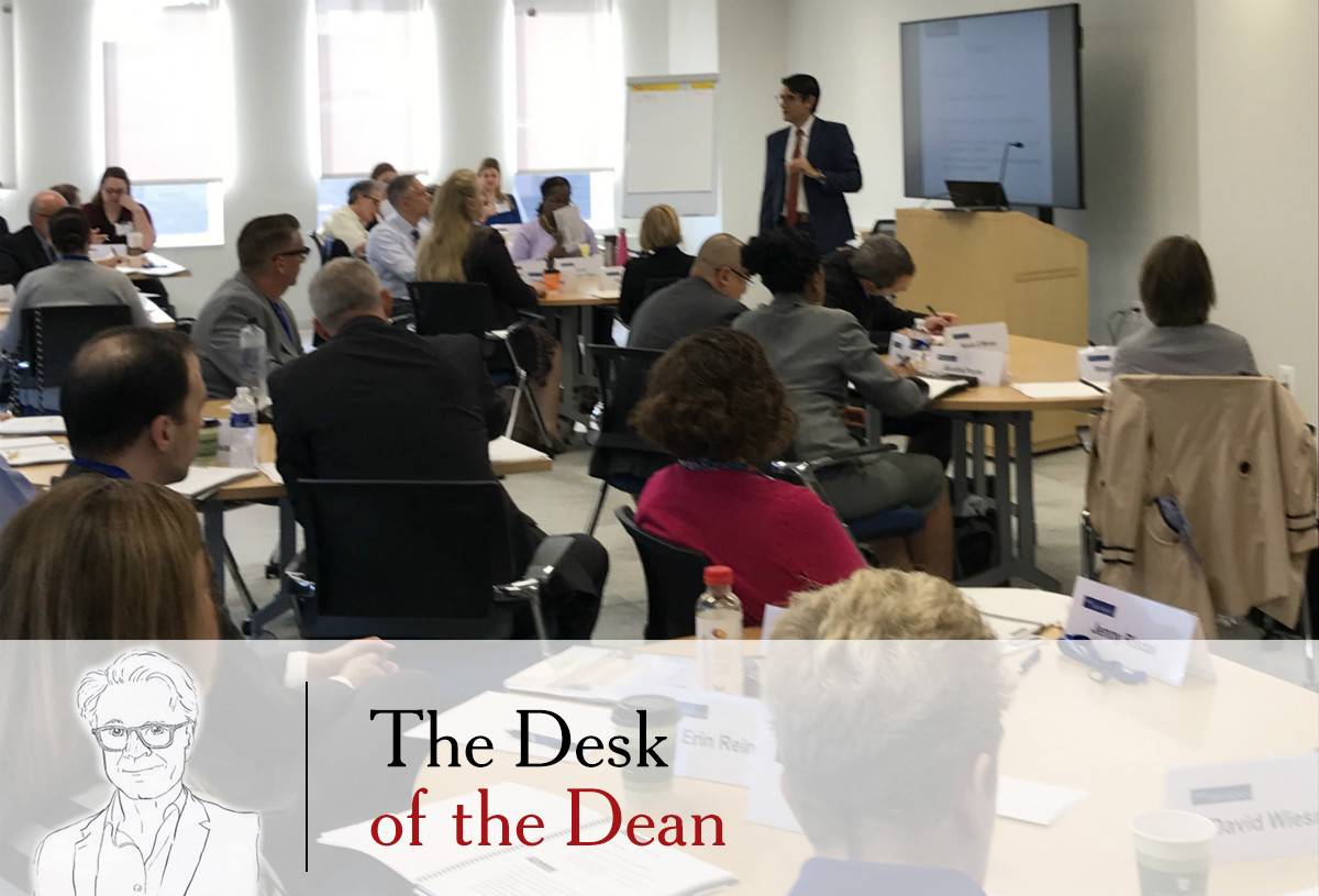 An Olin-led executive education class underway at Brookings in our newly expanded space.