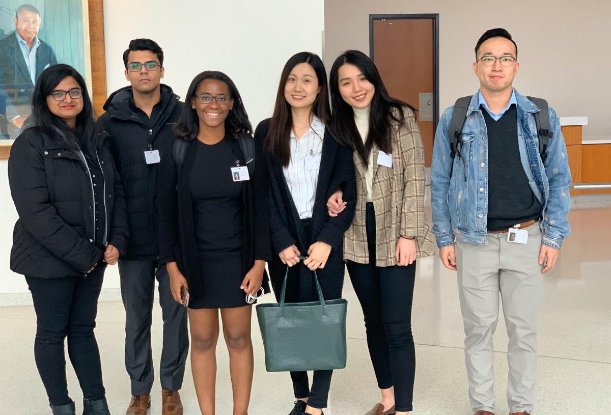 Madhuri Mada, MBA 2020; Gaurav Malik, MBA/MSCA, 2020; Sabrina Alexandre, MSCA 2019; Shirley Zhou, MSCA 2019; Katherine Yin, MSCA 2019; and Max Jiang, MSCA 2019.