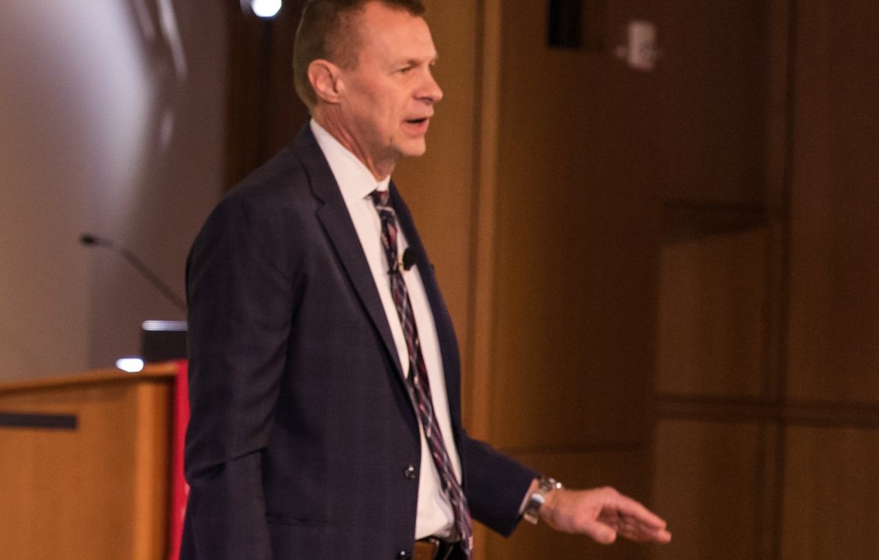 Kurt Dirks presenting to the gathering of the Century Club, February 26, 2020.