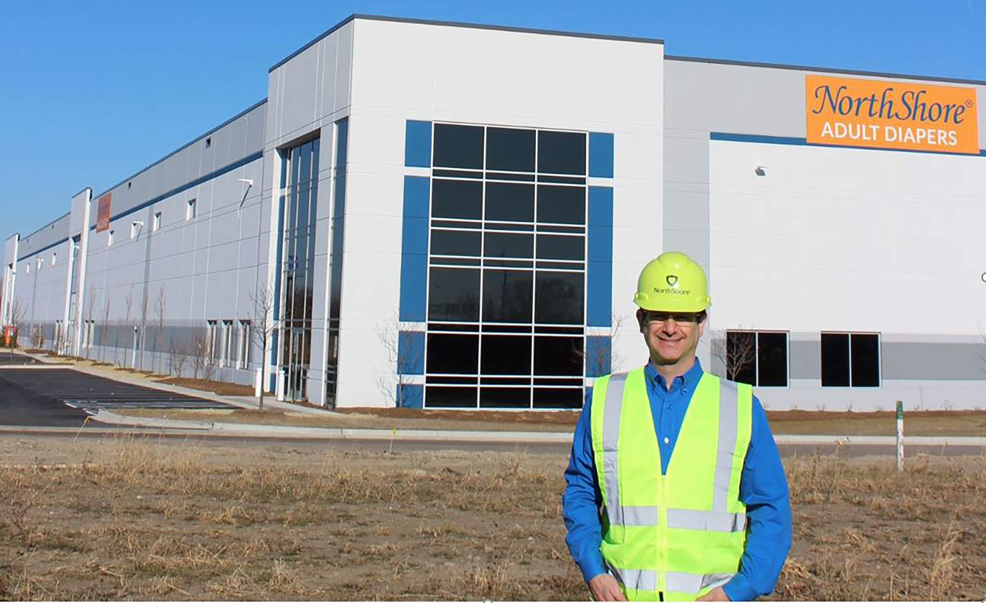 Adam Greenberg stands outside new NorthShore headquarters