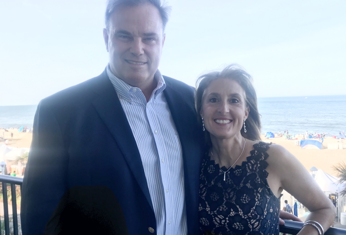 Jeff Gibson, MBA ’02, with his wife, Karen.