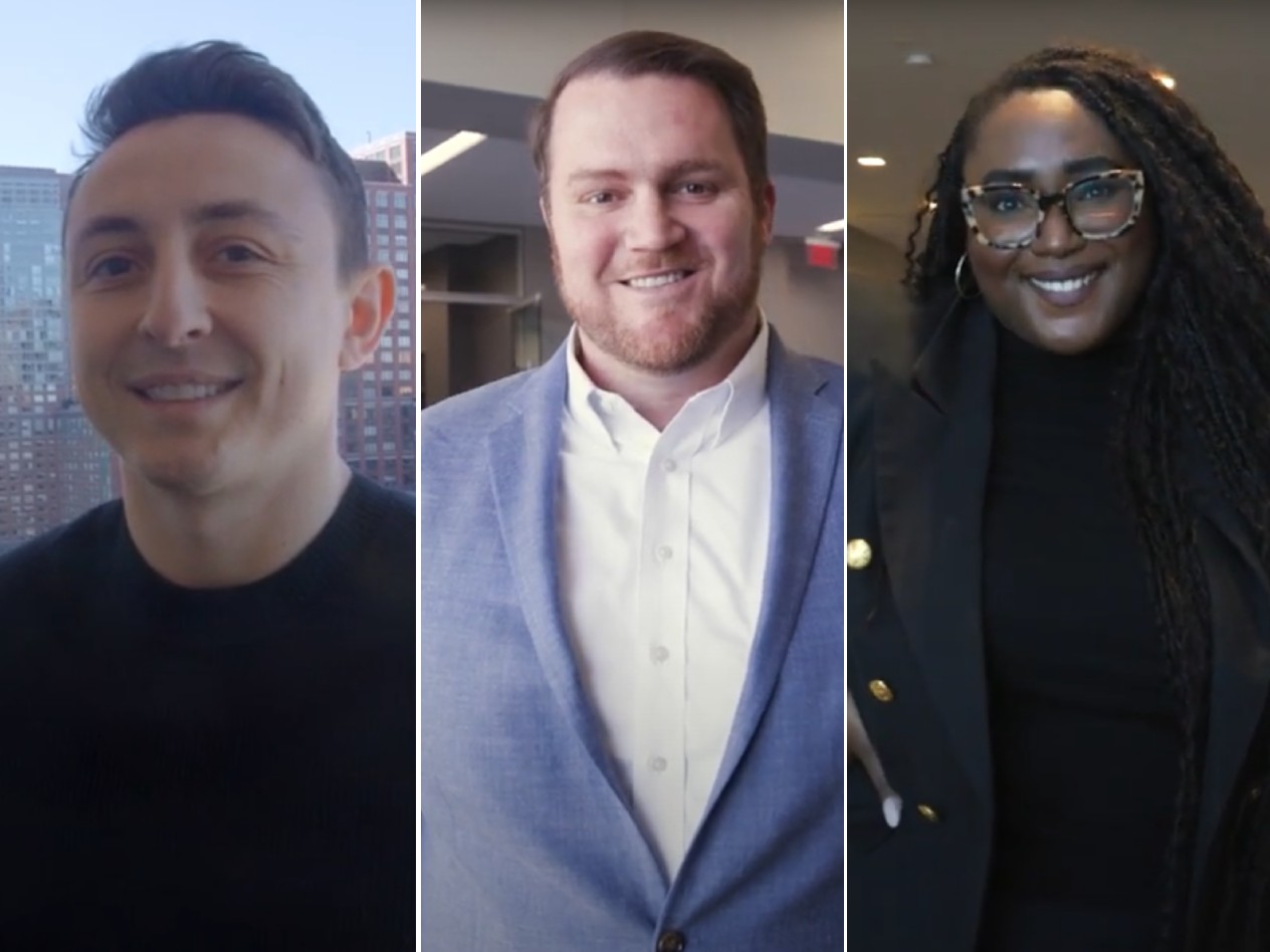 Nate Maslak, BSBA 2011, Ray Wagner III, MBA 2021, and Kendra Kelly, MBA 2021