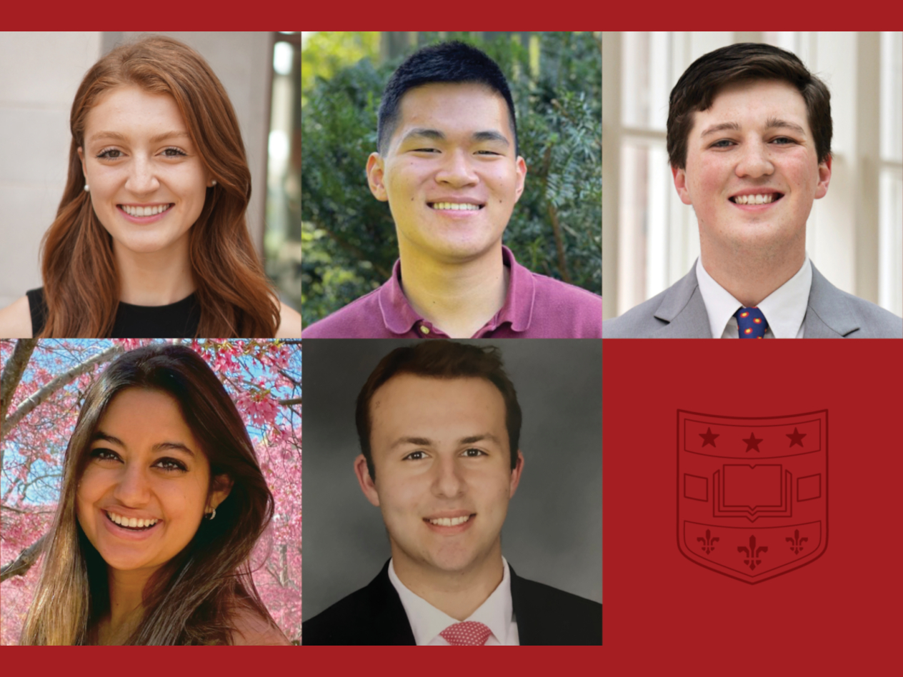 Pictured from left top row: Emma Guarnero, Jason Jin, Brock Mullen, Jaya Tewari and Andrew Weiss.