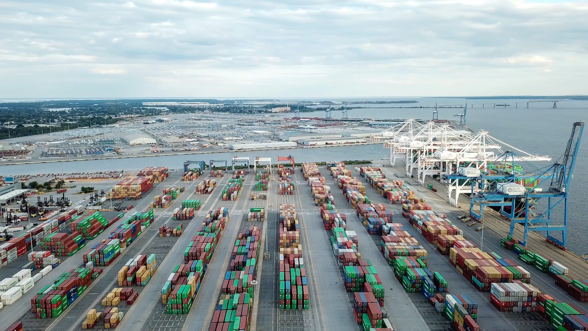 The Port of Baltimore, affected by the March 26 collapse of the Francis Scott Key Bridge