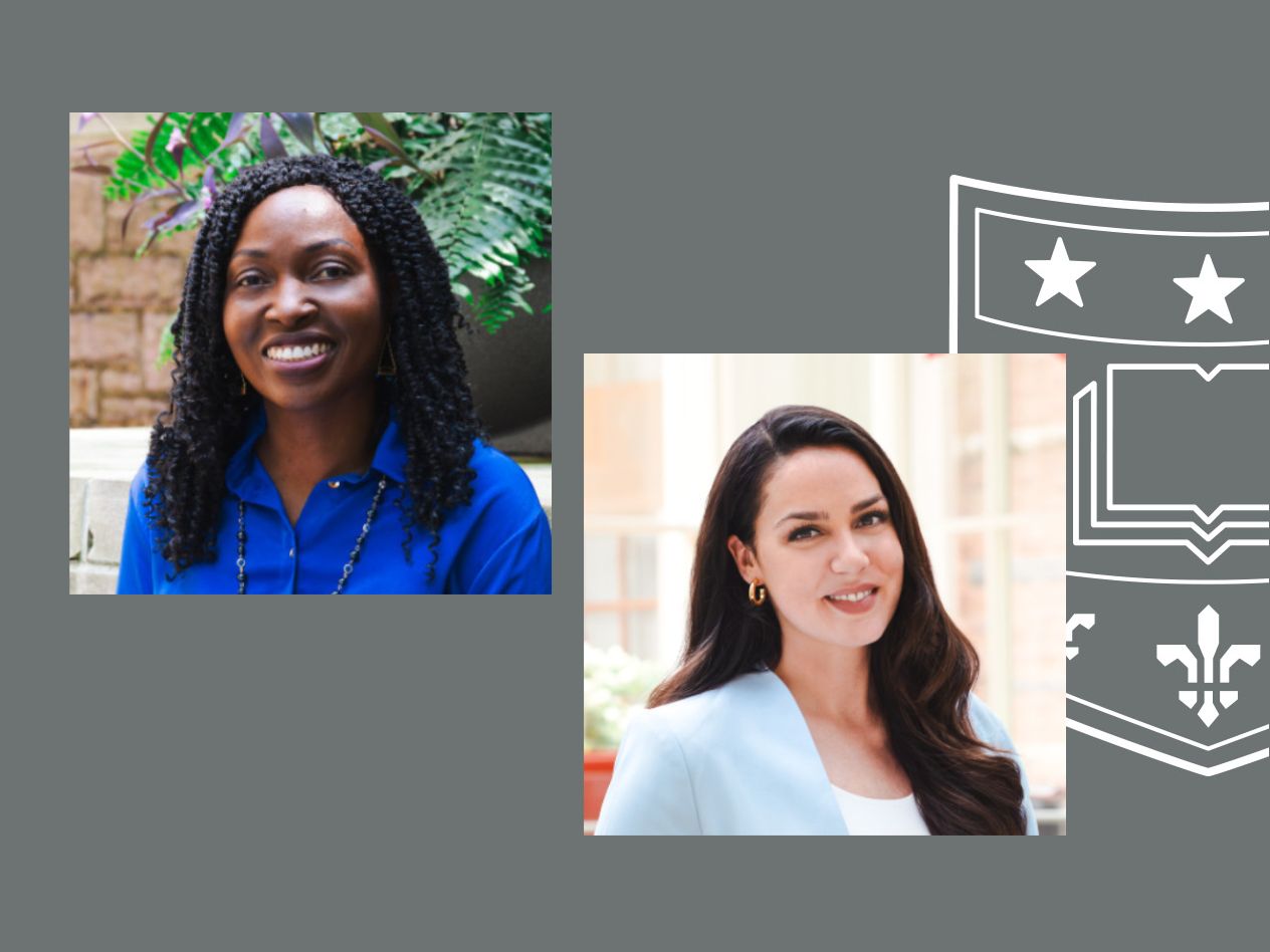 Olin EMBA alumni Vanessa Okwuraiwe and Jenny Miller