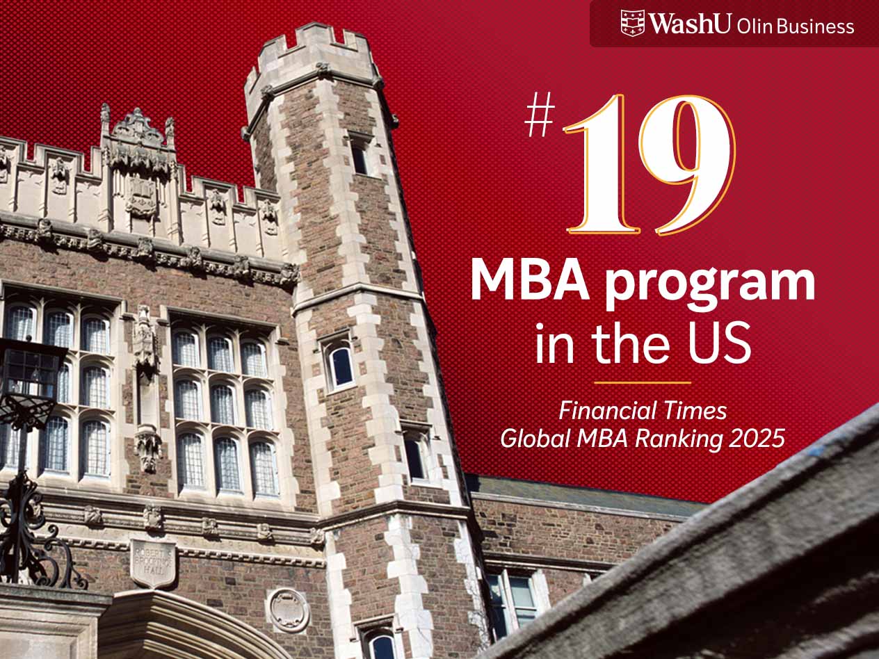 a picture of a building, and the words:  #19 MBA program in the US, Financial Times Global MBA ranking 2025