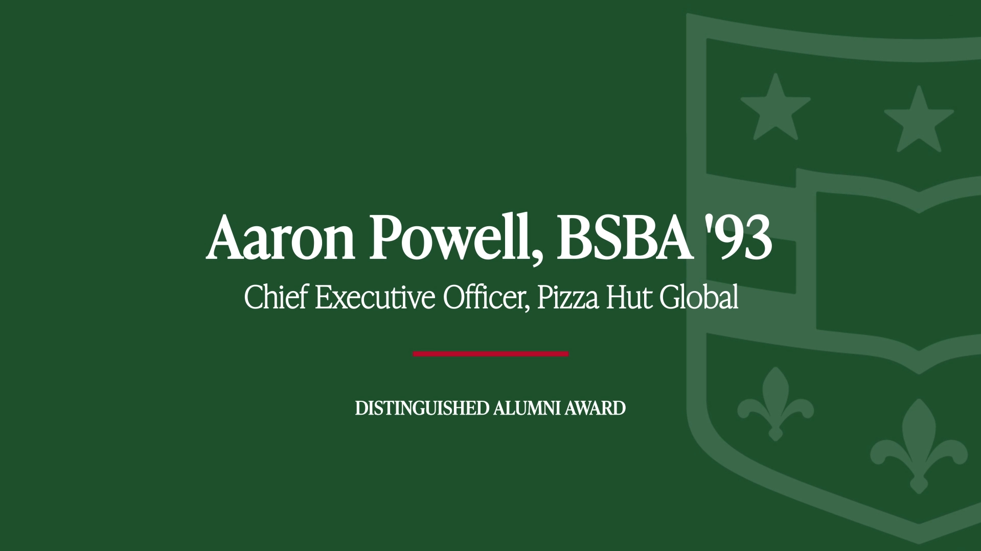 Distinguished Alumni Award: Aaron Powell