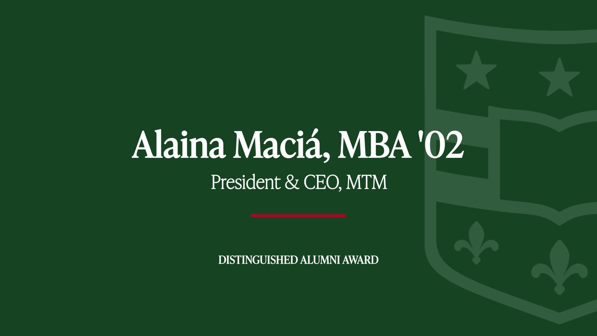 Distinguished Alumni Award: Alaina Macía