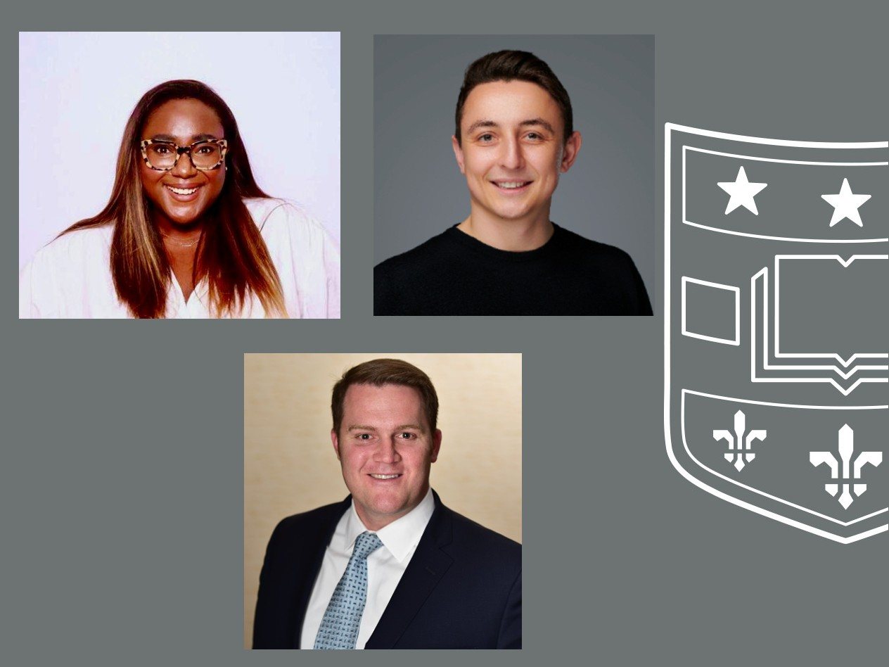 From left, Kendra Kelly, Nate Maslak and Ray T. Wagner III