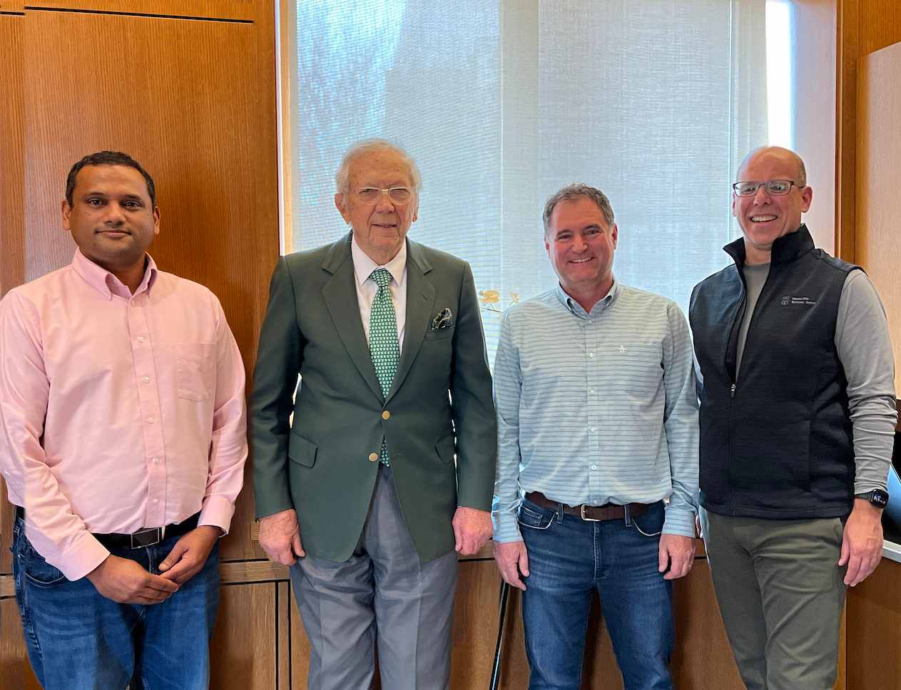 From left, Durai Sundaramoorthi, Richard Mahoney, Nick Argyres and Mike Mazzeo