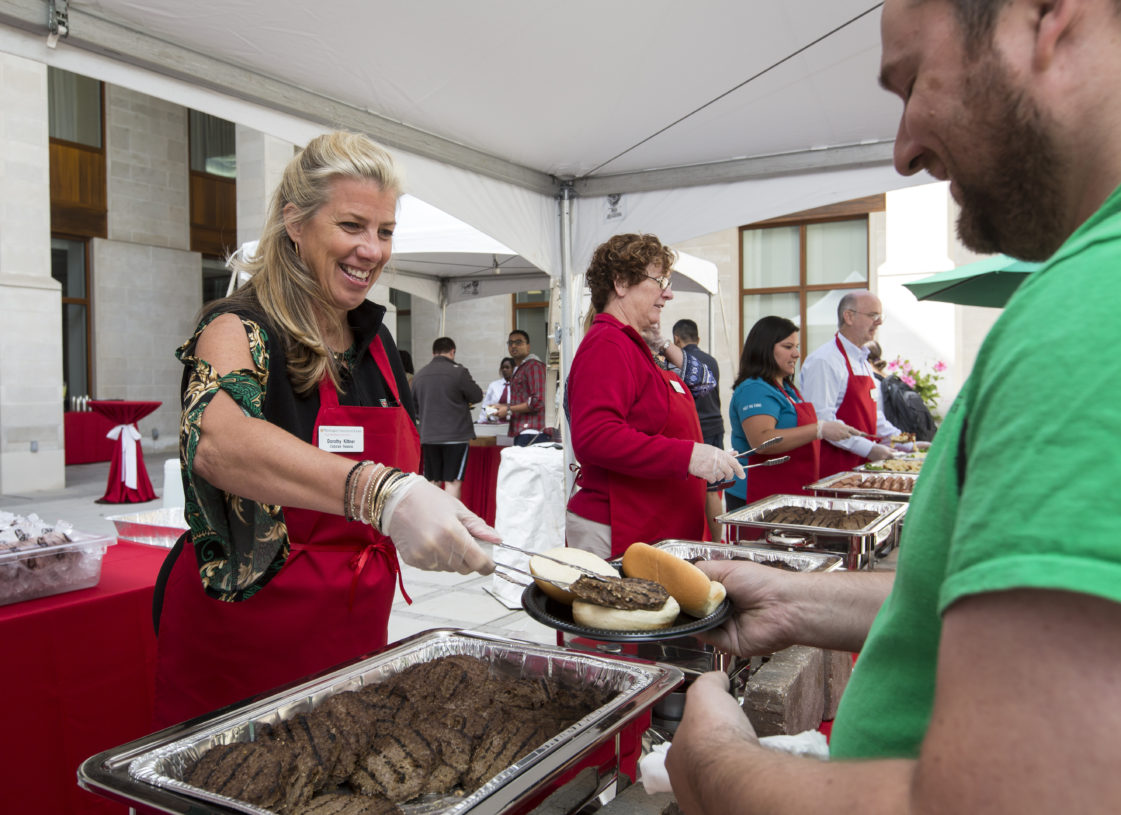 Dorothy Kittner at the Olin cookout in 2017.