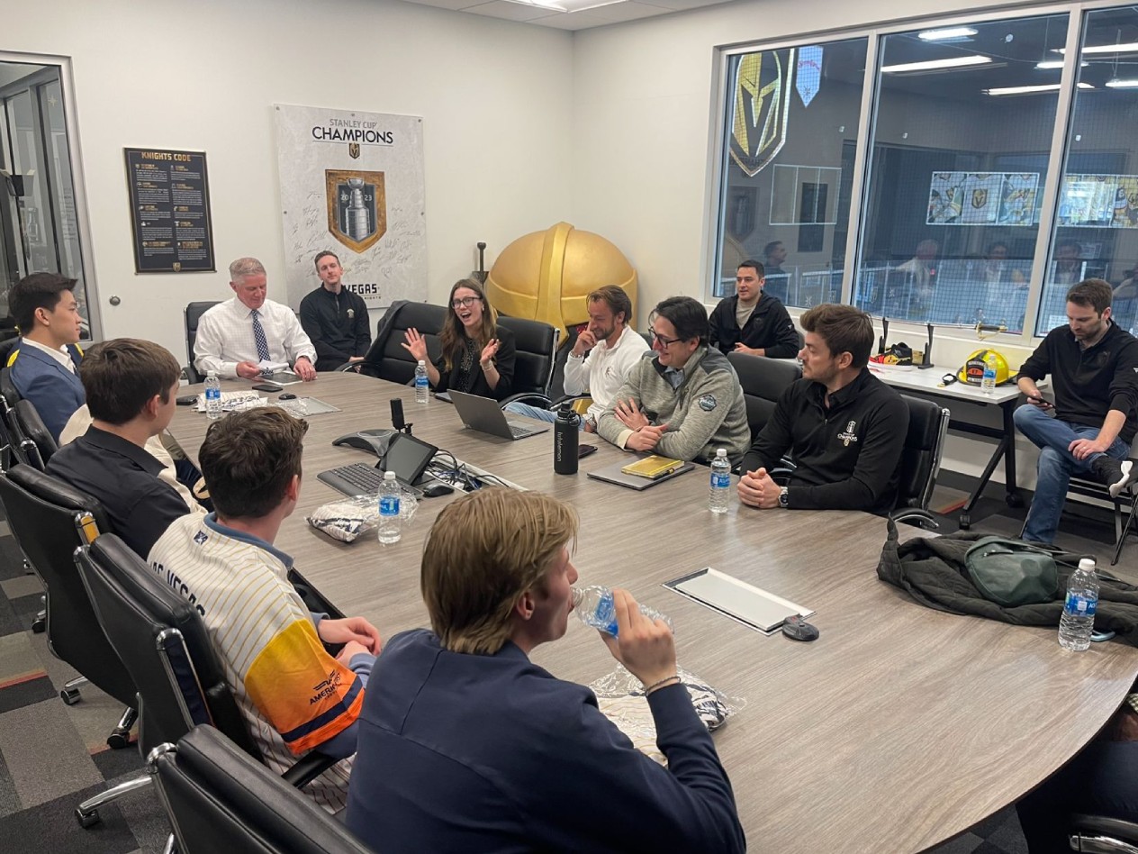 Visiting with executives from the Vegas Golden Knights NHL team