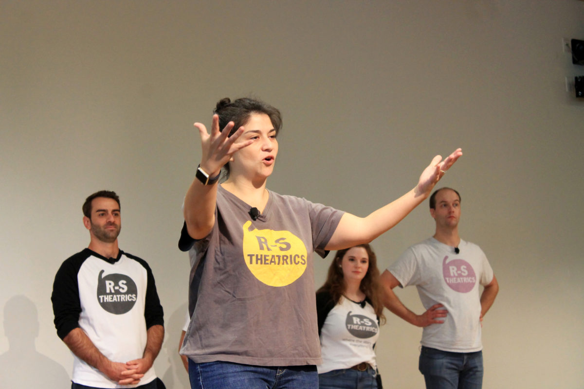 Students participating in Emerson Auditorium