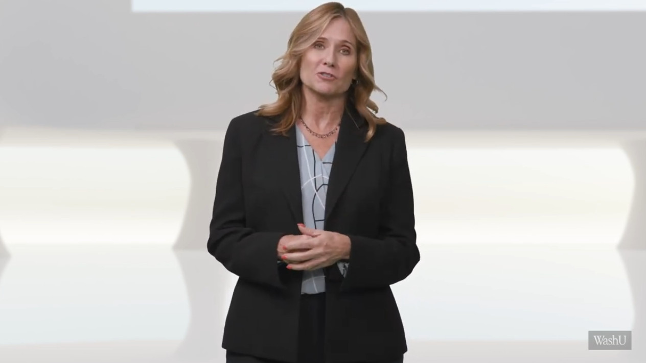 Video introduction to AI for Communications. Professor Staci Thomas introduces Synthia, an AI-created teaching assistant