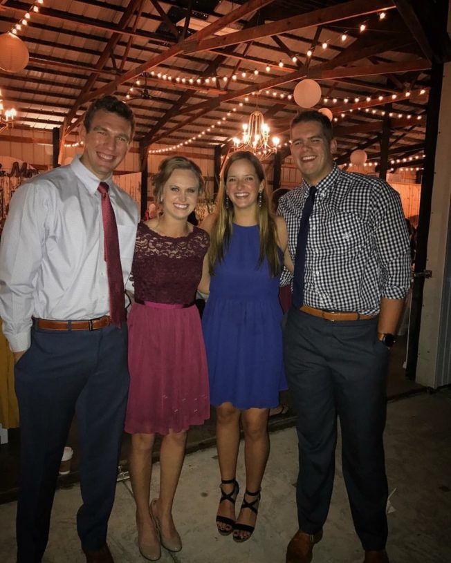 Hunter Wasser (’17 Olin Grad), Kenzie James (teammate on WashU softball), myself and Mitch McMahon