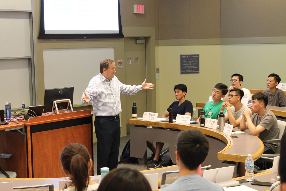 Schlafly leads his class in best practices in an interview setting.
