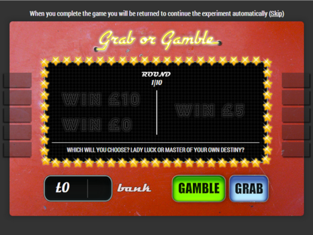 An interactive game experiment illustrates risk theory to students.
