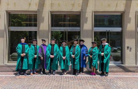 Joining the members of the 2018 master of science in leadership class from the Olin Brookings Executive Education programme.