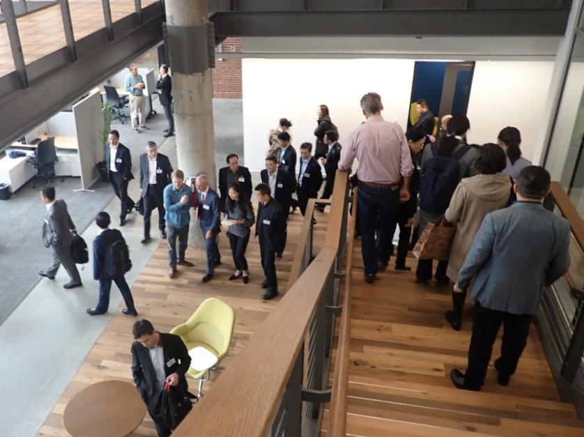 Chinese healthcare administrators during a field tour as part of their Olin-sponsored executive education program.