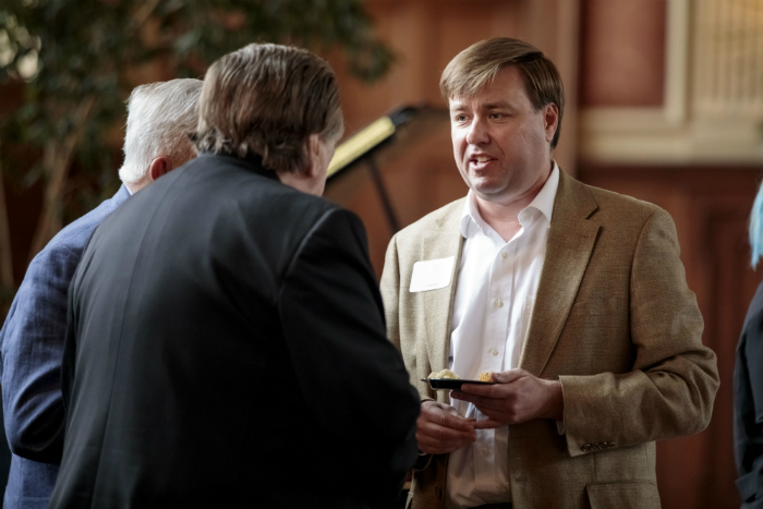 Cliff Holekamp at the second Skandy Awards, where he was honored for excellence in service.