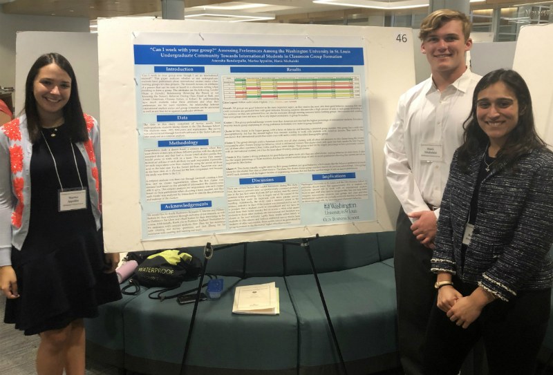 Marisa Ippolito, Hank Michalski and Aneesha Bandarpalle, BSBA ’19.