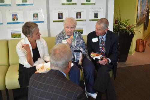 Olin’s Nancy Barter, former Dean Robert Virgil and his wife Gerry, and Carl Casale.