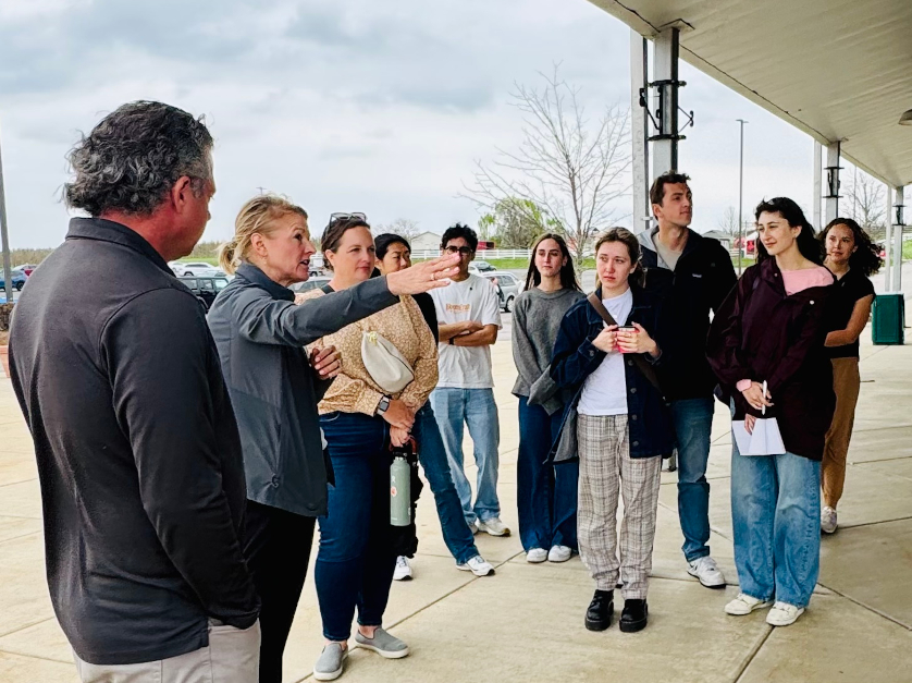 Student CEL teams visited the Eckert’s farm complex in Belleville, Illinois, to speak with Chris and Angie Eckert about the challenge.