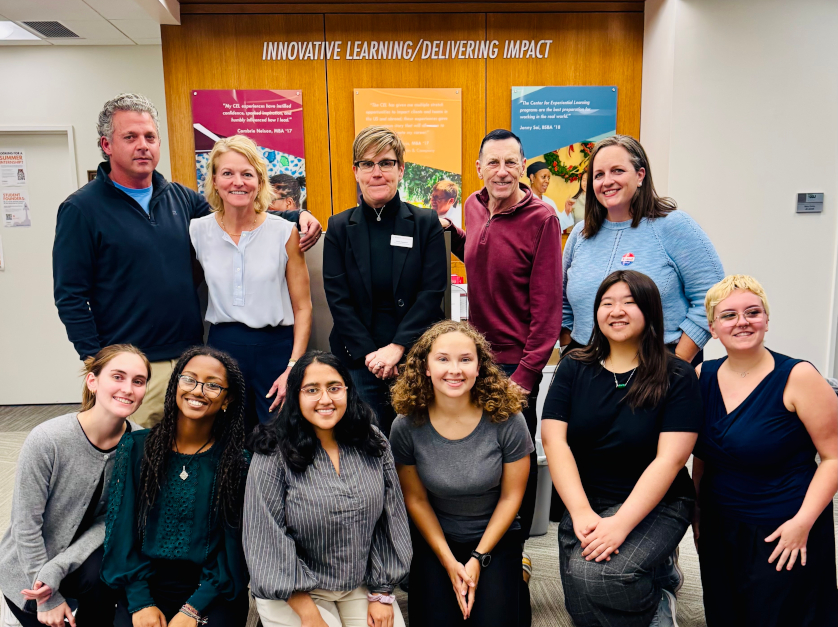 Chris and Angie Eckert met with CEL staff, faculty, and students throughout the competitive consulting challenge.