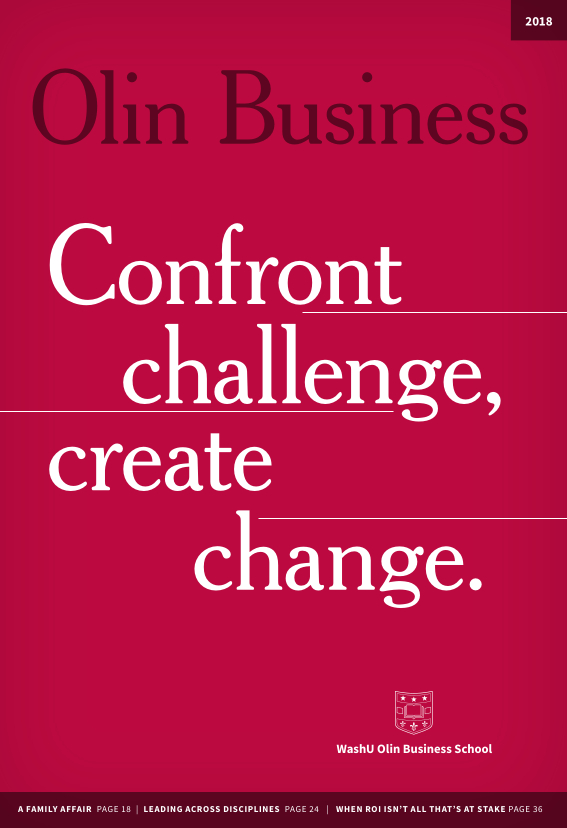 2018 Olin Business Magazine Cover