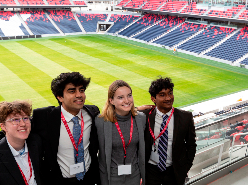 From left, Olin undergraduates Bell Riley, Arman Patel, Emilia de Jounge, and Rahul Chavali of Arch Consulting